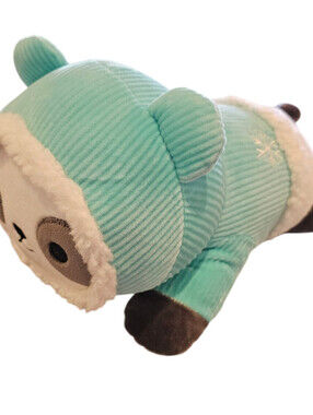 Play Right brand "HugMe" plush panda 10 inches tall Wearing Mint Colored Hoodie